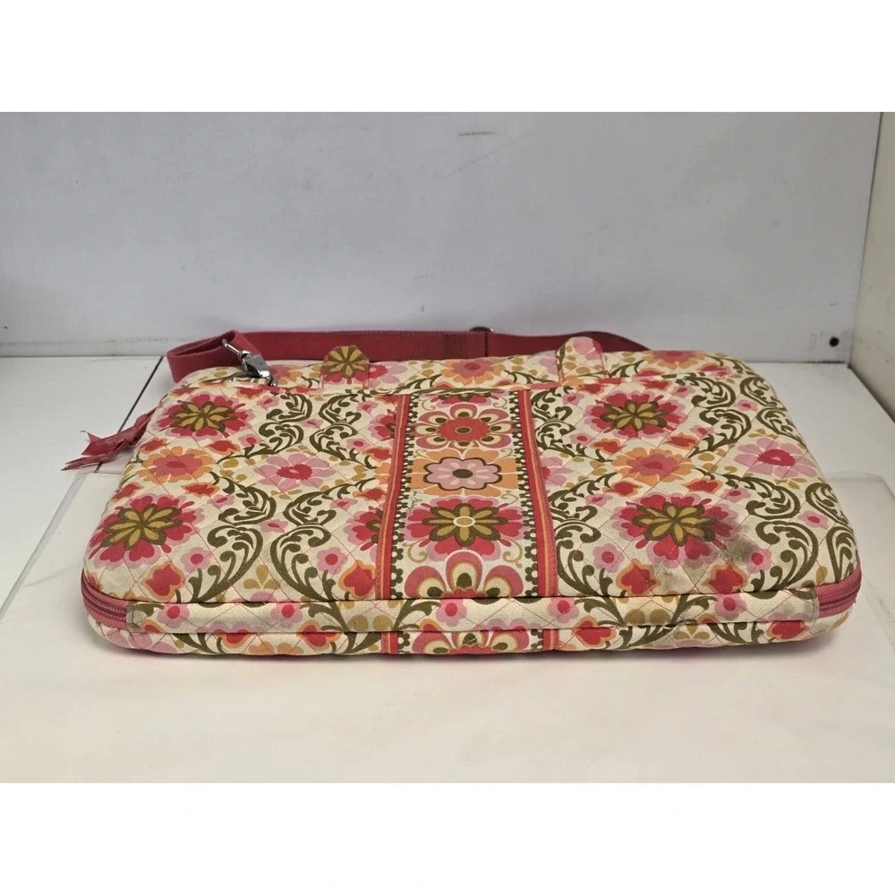 Vera Bradley Hard Shell Laptop Computer Case Bag Folkloric Retired Strap VTG